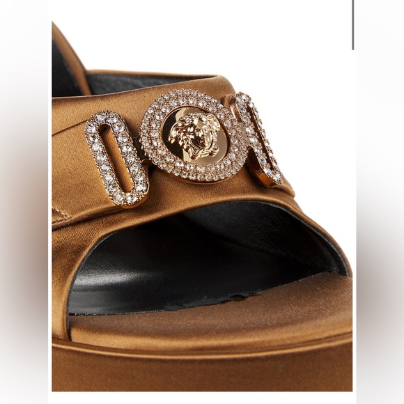 Versace Biggie Metallic Leather Mules Size 36 VGUC - Picture 4 of 10